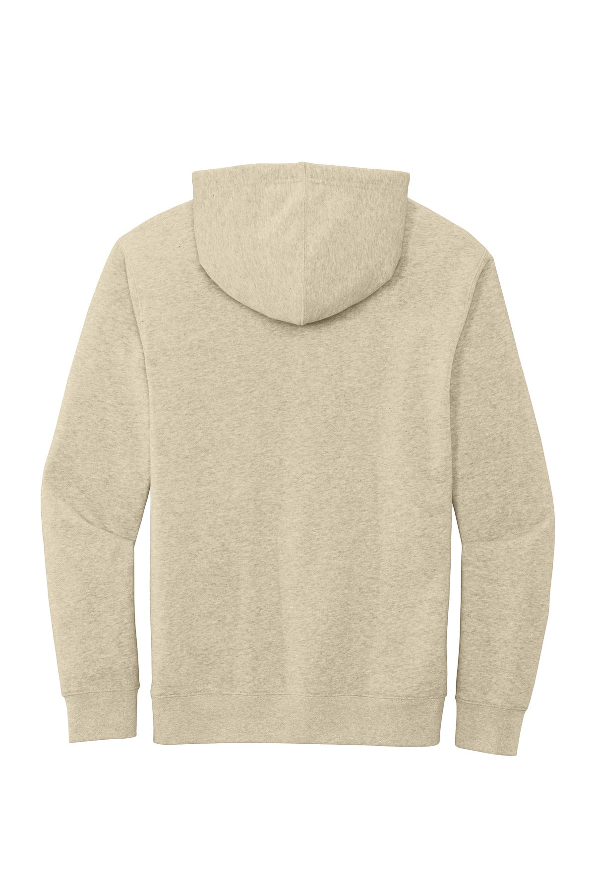 Front View of Oatmeal Hthr District V.I.T. Fleece Hoodie DT6100
