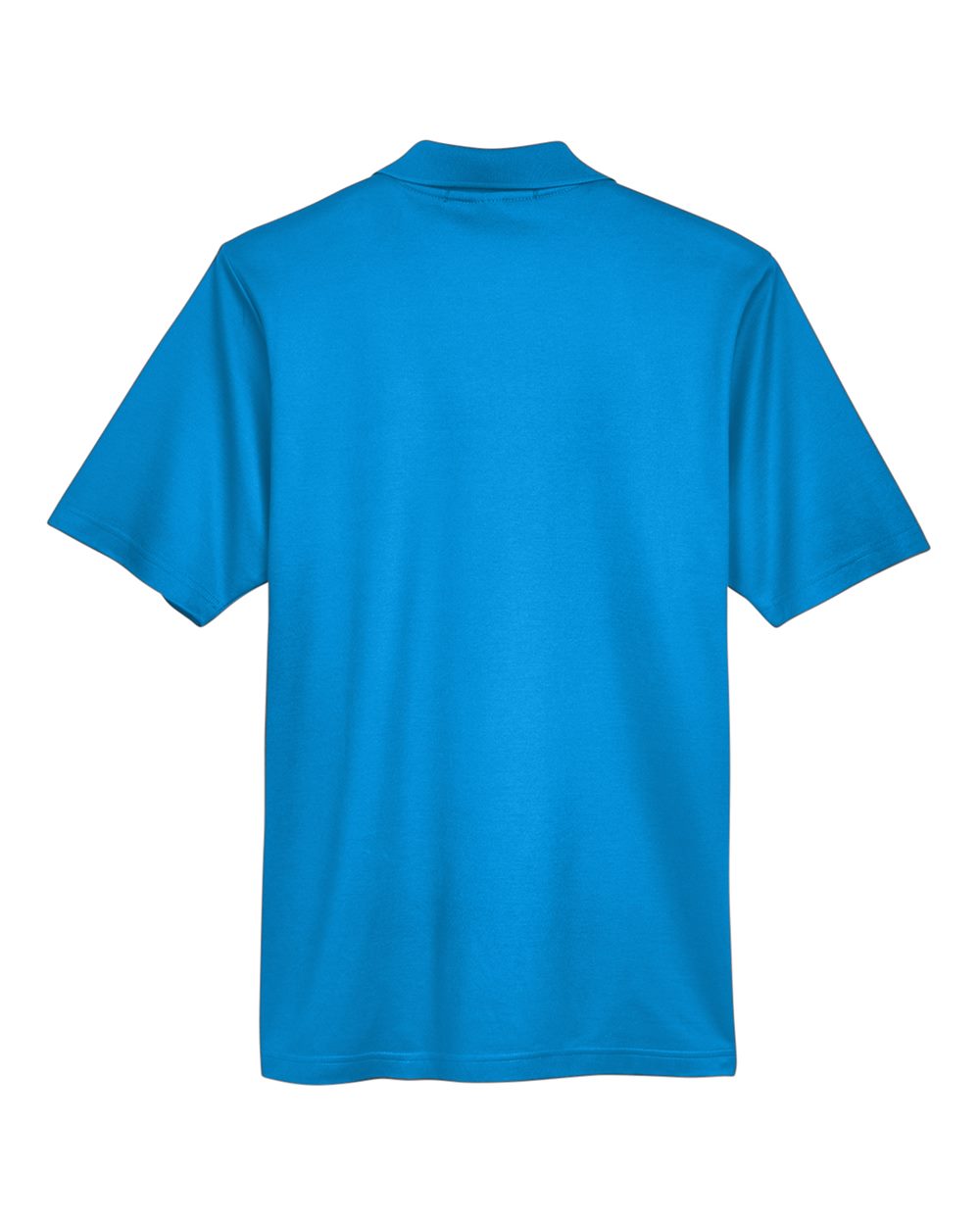 Front View of Ocean Blue Men's CrownLux Performance® Plaited Polo - DG20