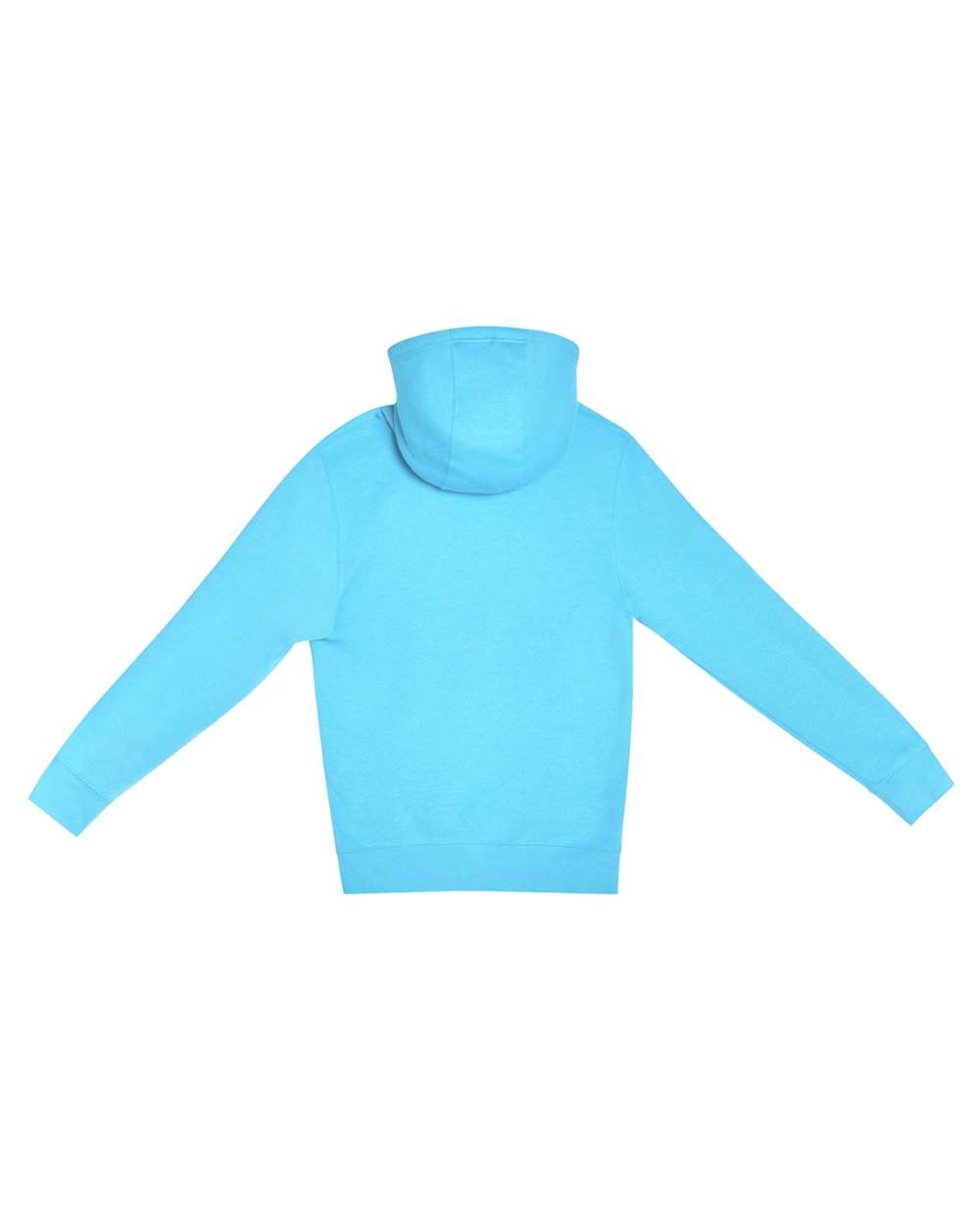 Rear View of Ocean Blue Premium Pullover Hooded Sweatshirt - LS14001