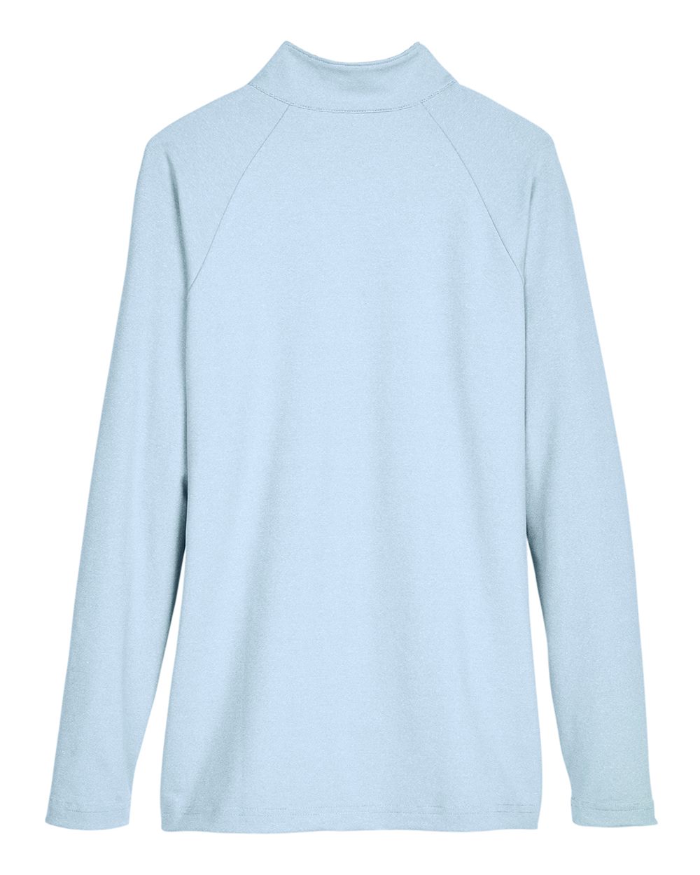 Front View of Ocean Blue Women's CrownLux Performance® Clubhouse Micro-Stripe Quarter-Zip Pullover - DG480W