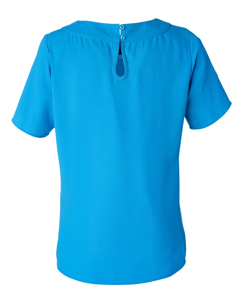 Front View of Ocean Blue Women's Perfect Fit™ Boat Neck Blouse - DP613W