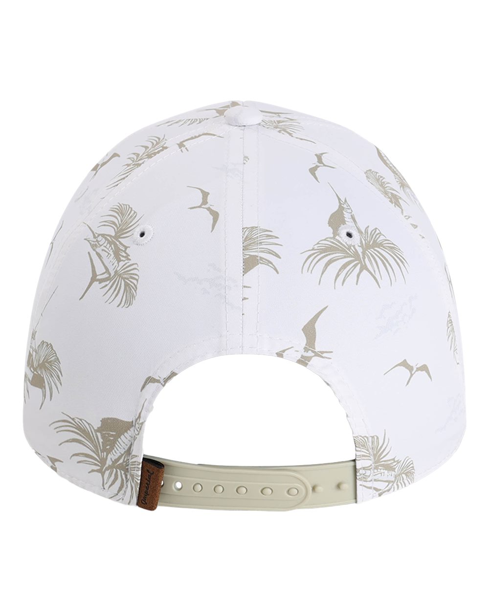 Rear View of Offshore White The Outtasite Cap - 5058