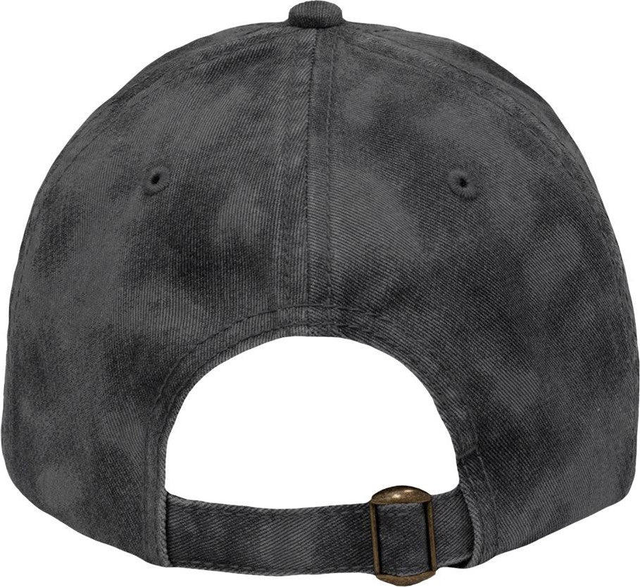 Front View of Old Wash Black Dad Hat Fit - SP1700