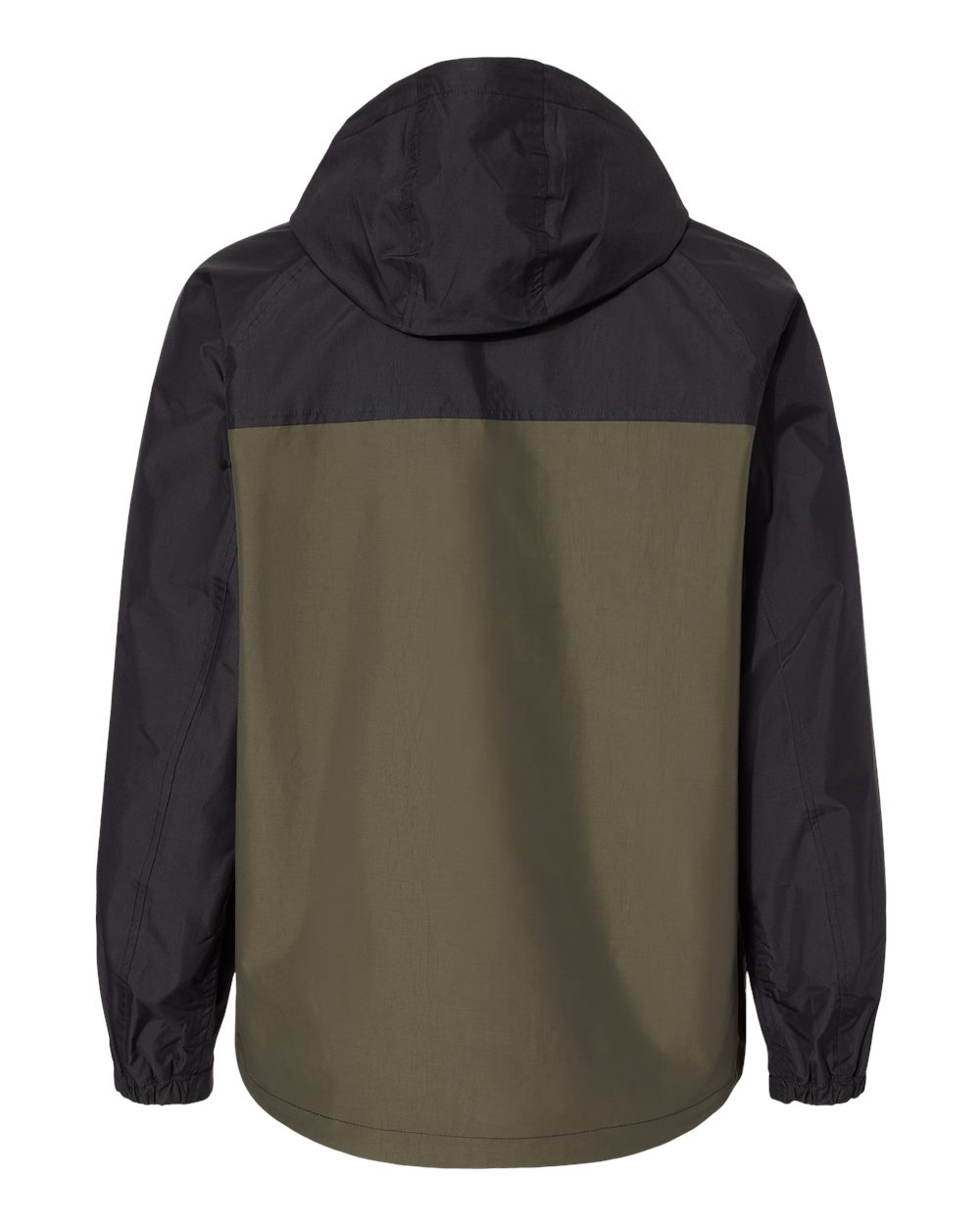 Front View of Olive/ Black Torrent Waterproof Hooded Jacket - 5335