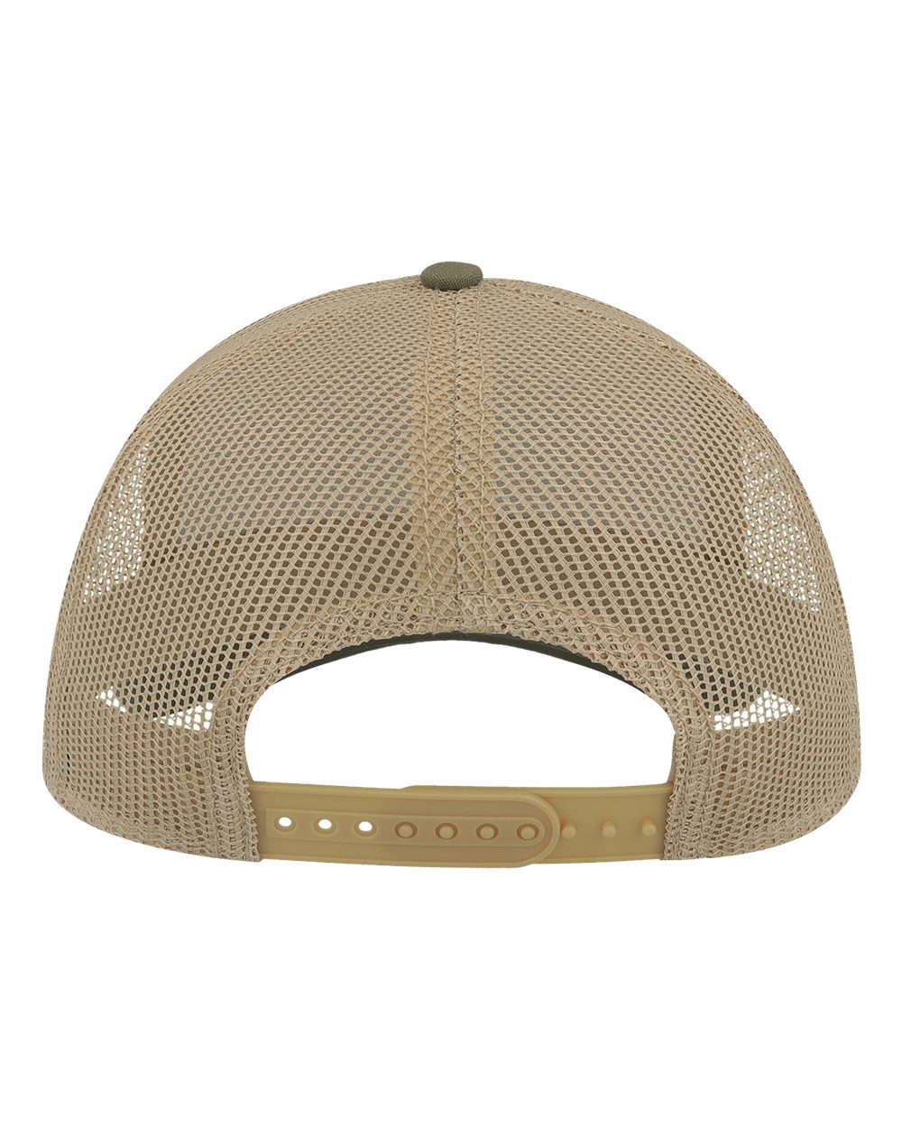 Front View of Olive Green/ Khaki Sustainable Canvas Cap - RAPPER