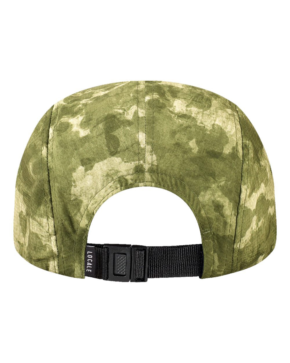 Rear View of Olive Green Paint Camo Switchback Packable Camper Hat - SWTBK