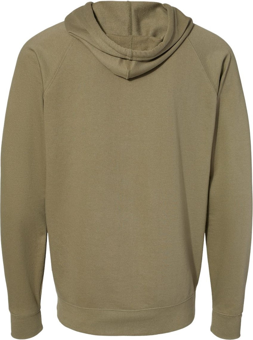 Front View of Olive Icon Lightweight Loopback Terry Full-Zip Hooded Sweatshirt - SS1000Z
