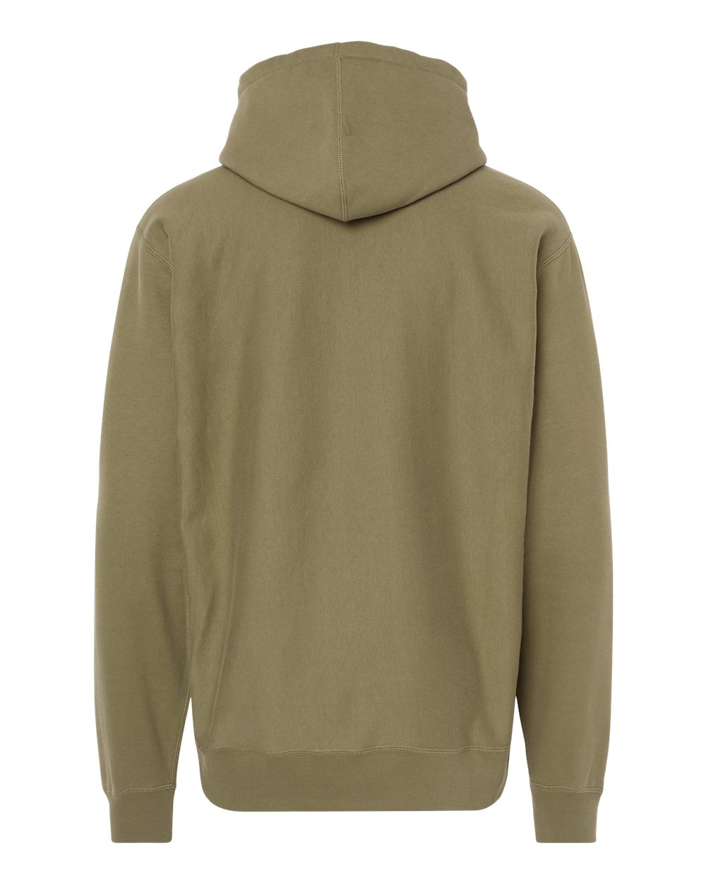 Front View of Olive Legend - Premium Heavyweight Cross-Grain Hooded Sweatshirt - IND5000P