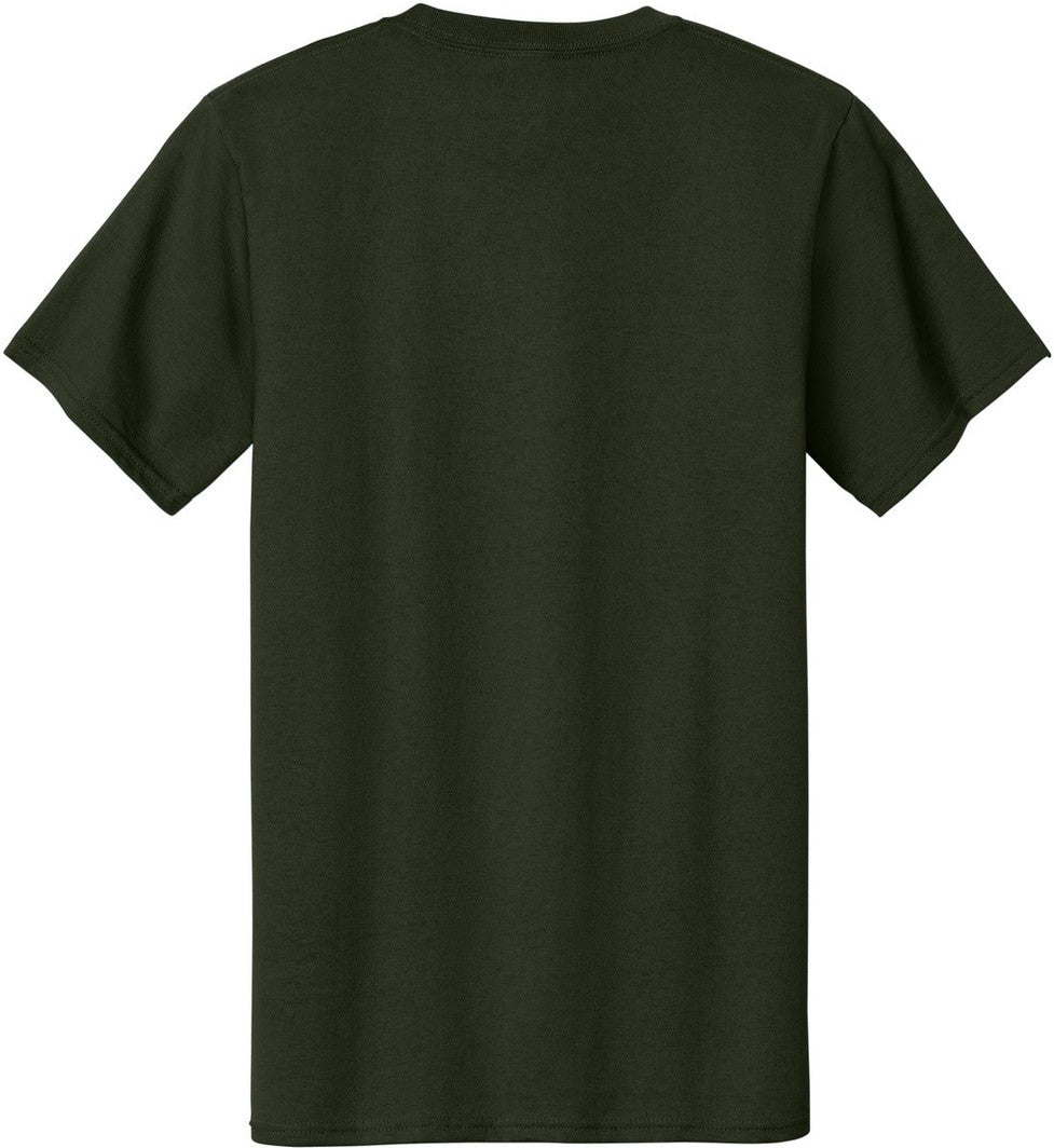 Front View of Olive Port & Co Tall Essential Tee. PC61T