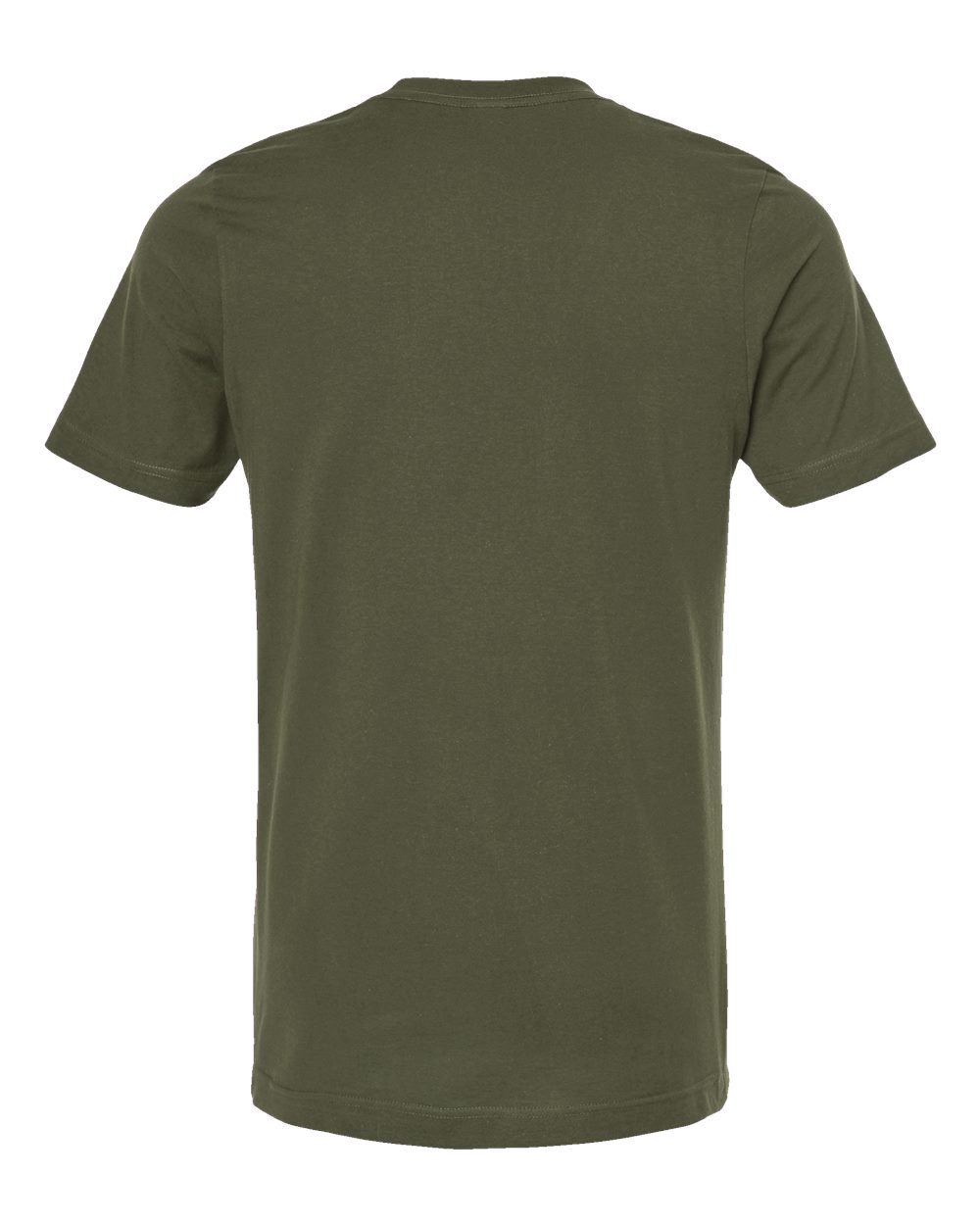 Front View of Olive Premium Cotton T-Shirt - 502