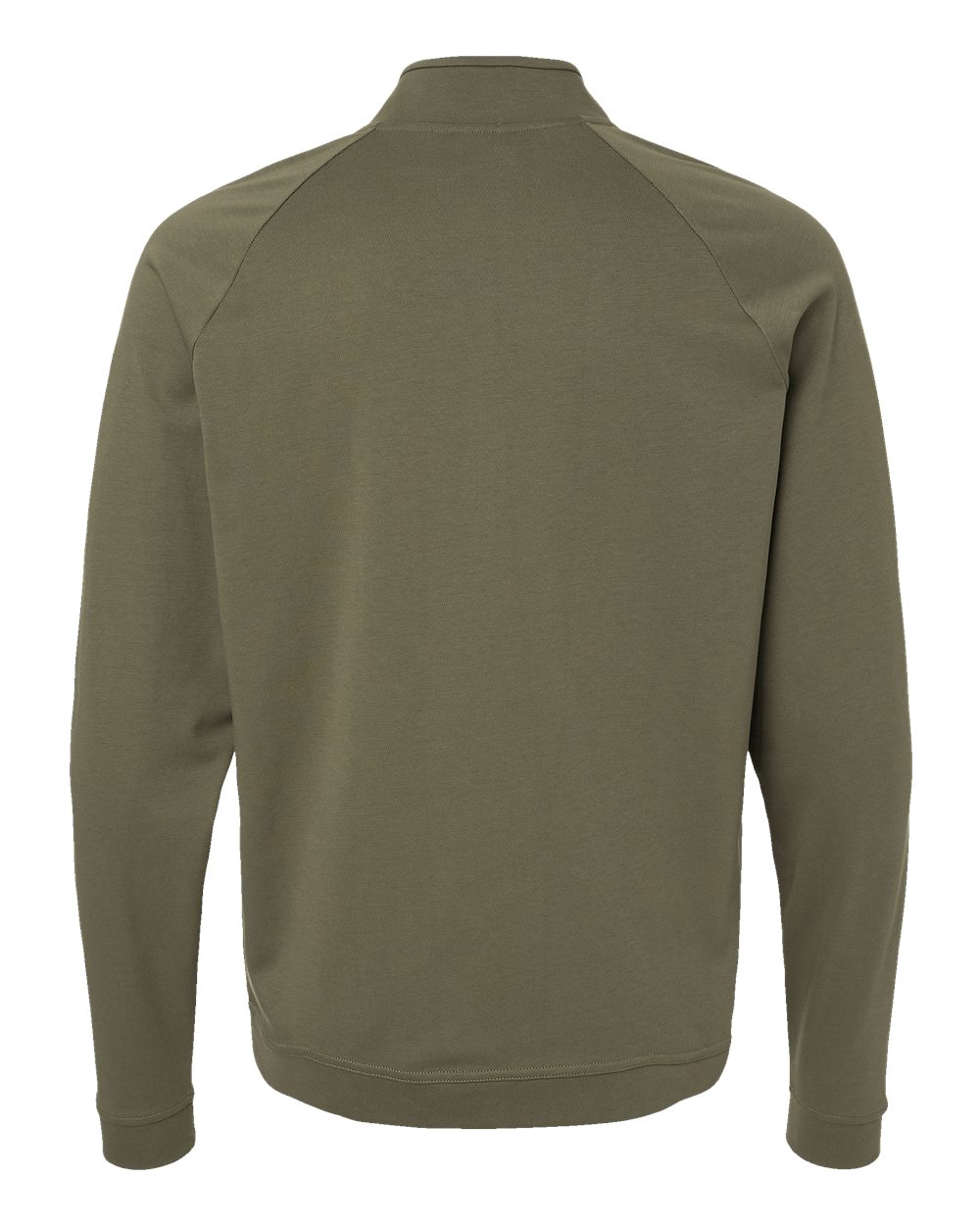 Front View of Olive Strata Club Quarter-Zip Pullover - A598