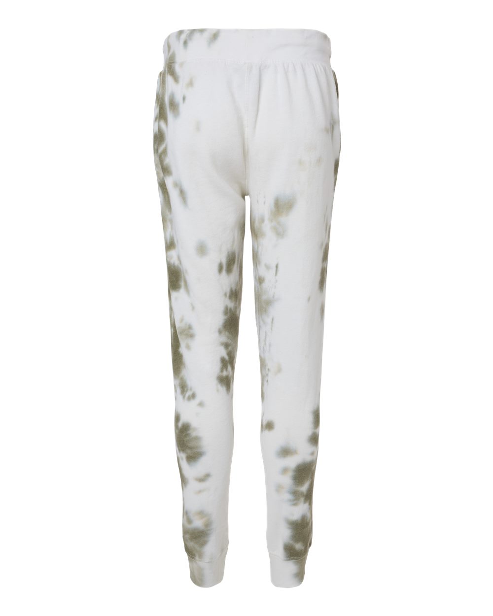 Front View of Olive Tie Dye Tie-Dyed Fleece Joggers - 8884