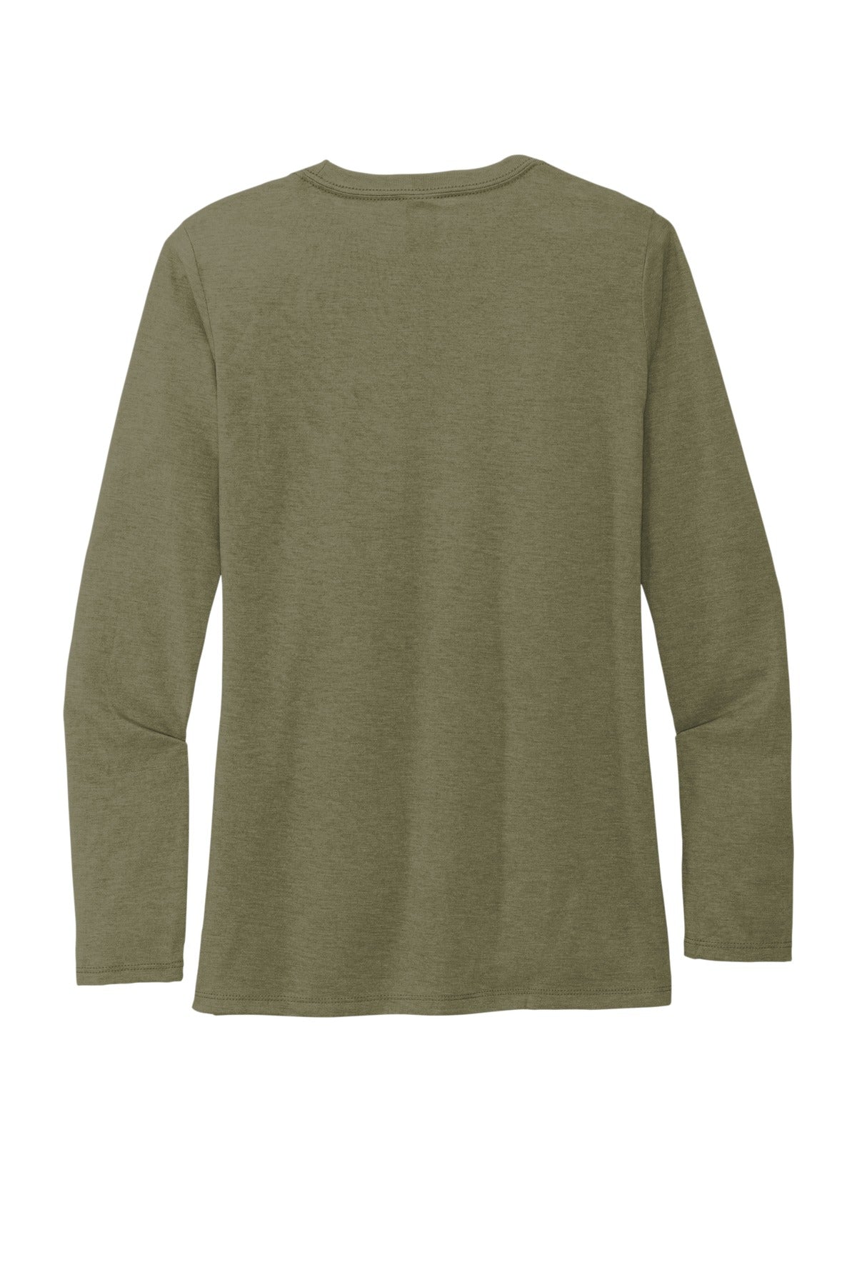 Front View of Olive You Grn Allmade Women's Tri-Blend Long Sleeve Tee AL6008