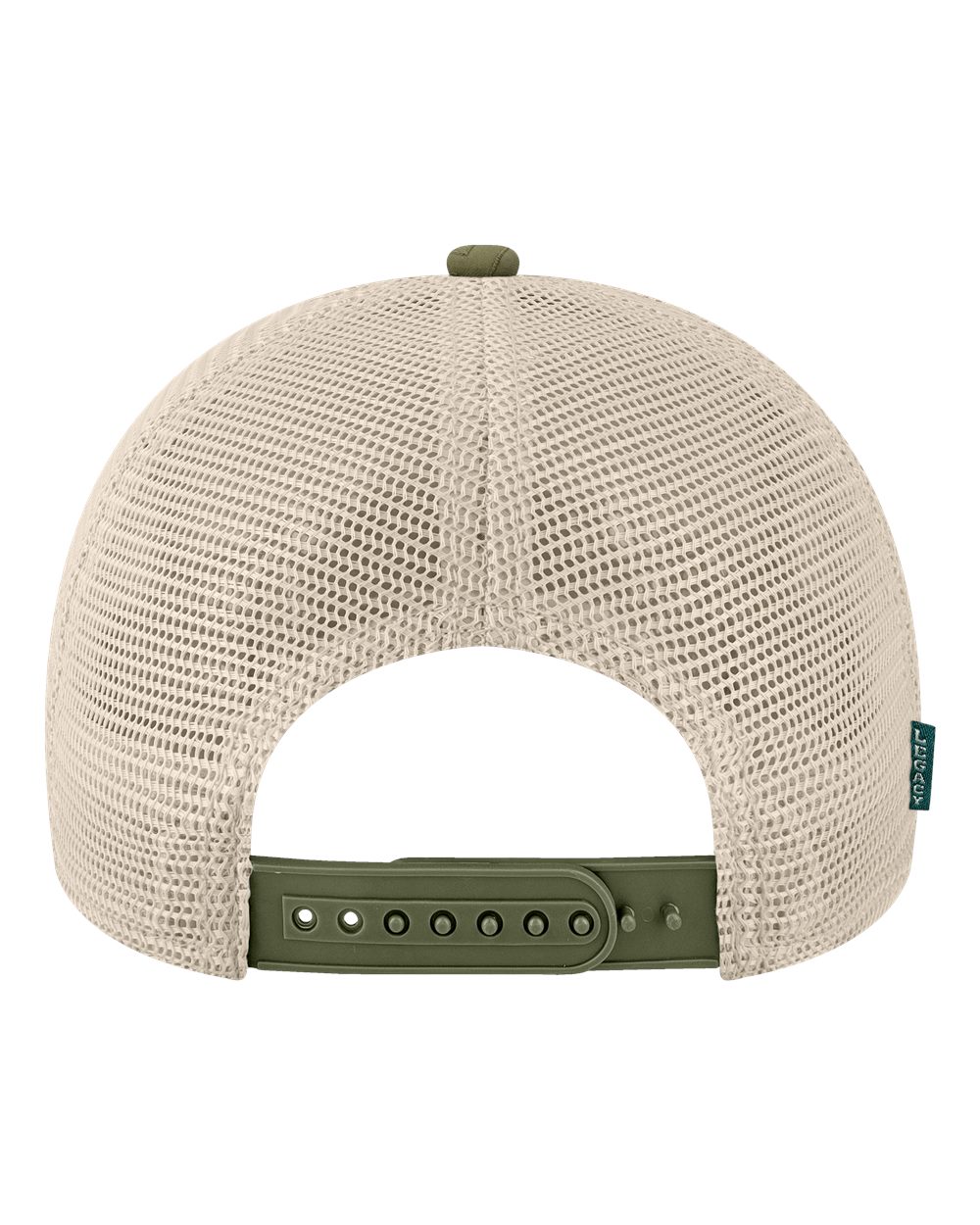 Rear View of Olive Z - Quilted Mid-Pro Snapback Trucker Cap - MPS