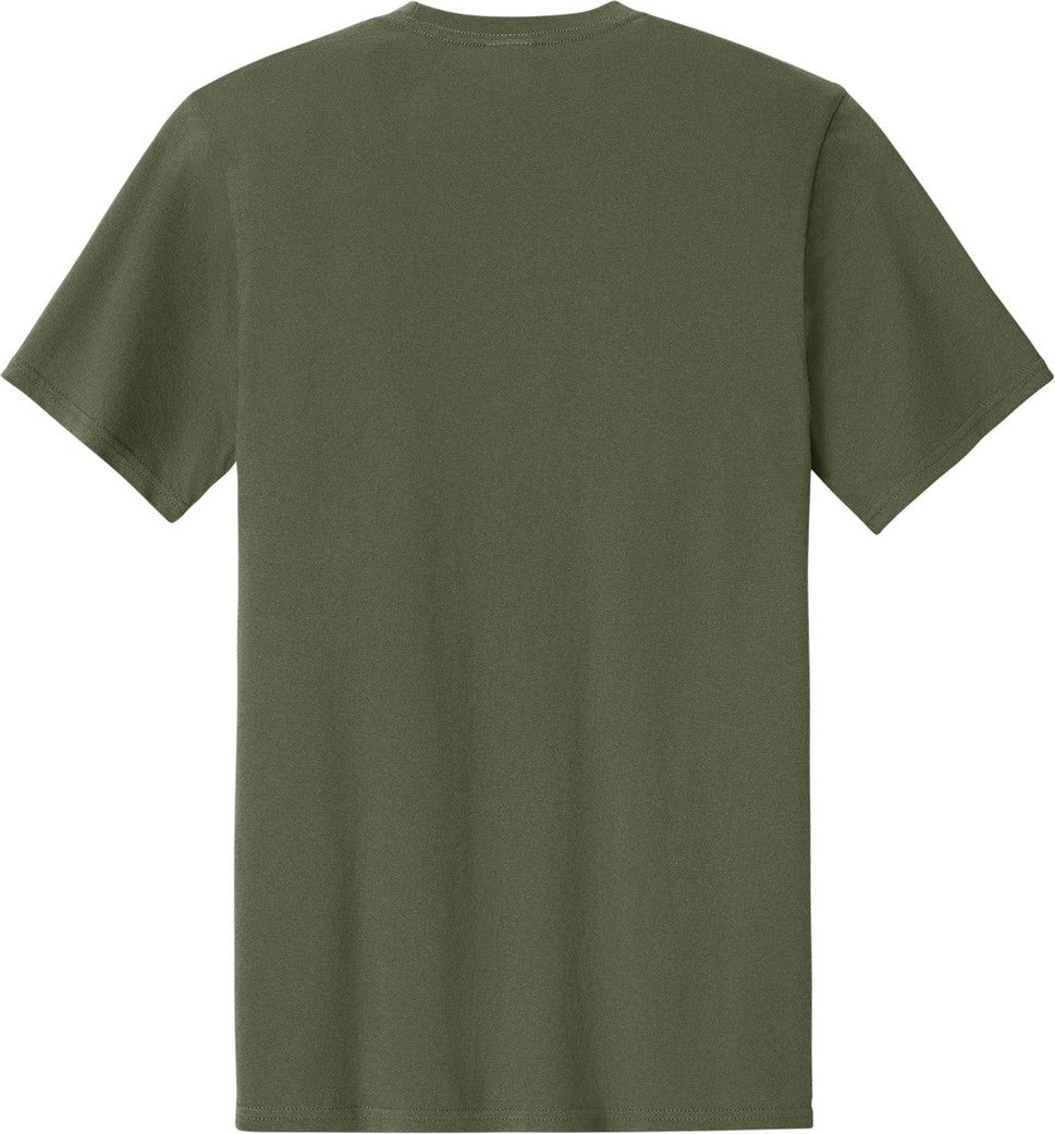 Rear View of OlvDrabGn Port & Co Easy Cotton Tee PC43