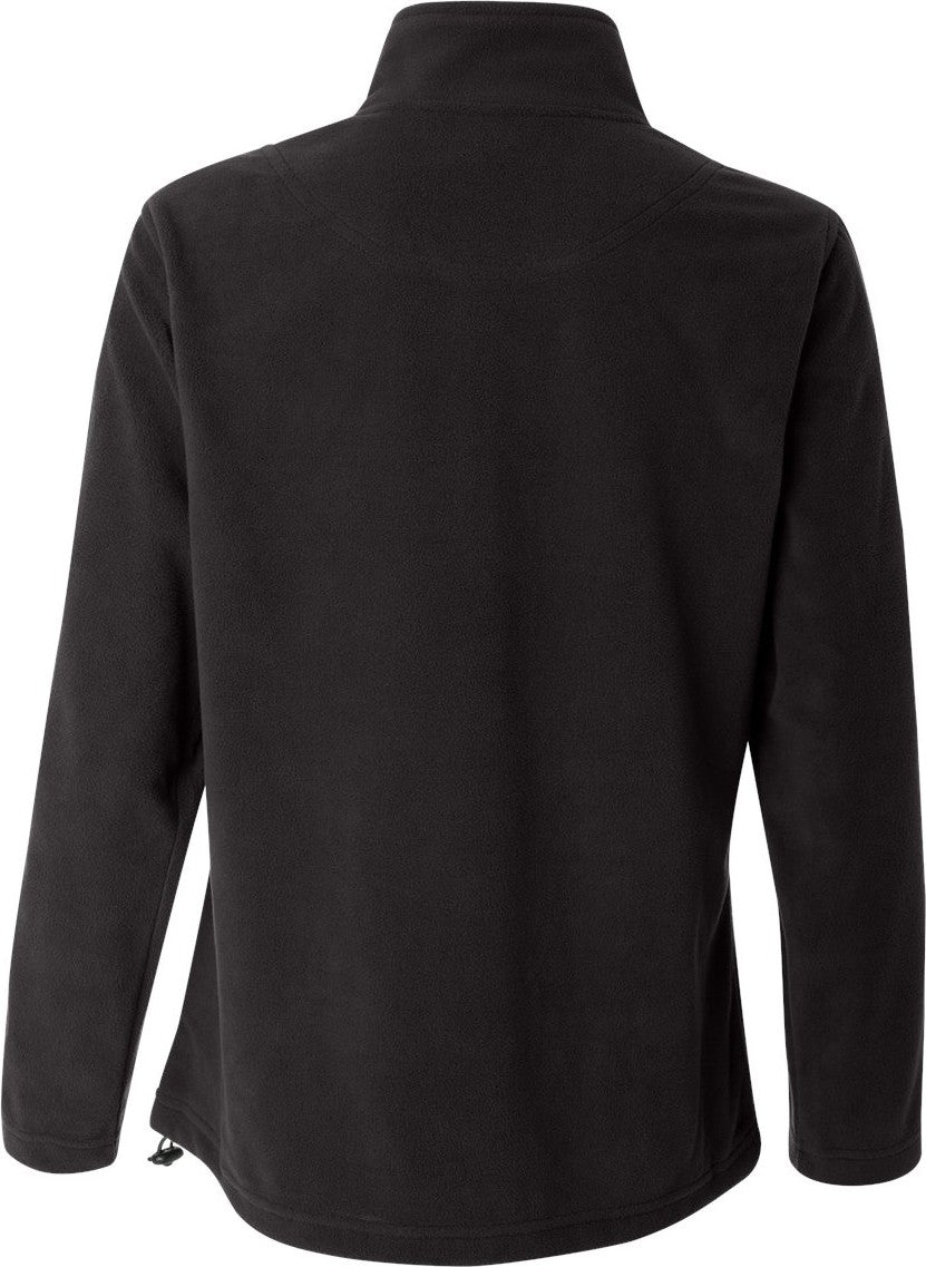 Rear View of Onyx Black Women&#39;s Microfleece Full-Zip Jacket - 5301