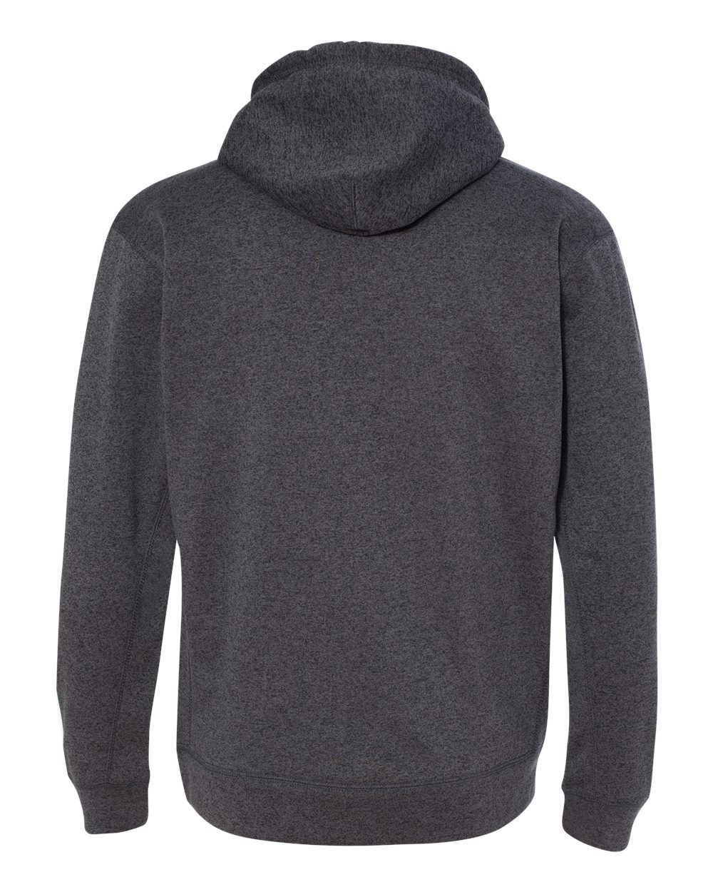 Rear View of Onyx Fleck Cosmic Fleece Hooded Sweatshirt - 8613