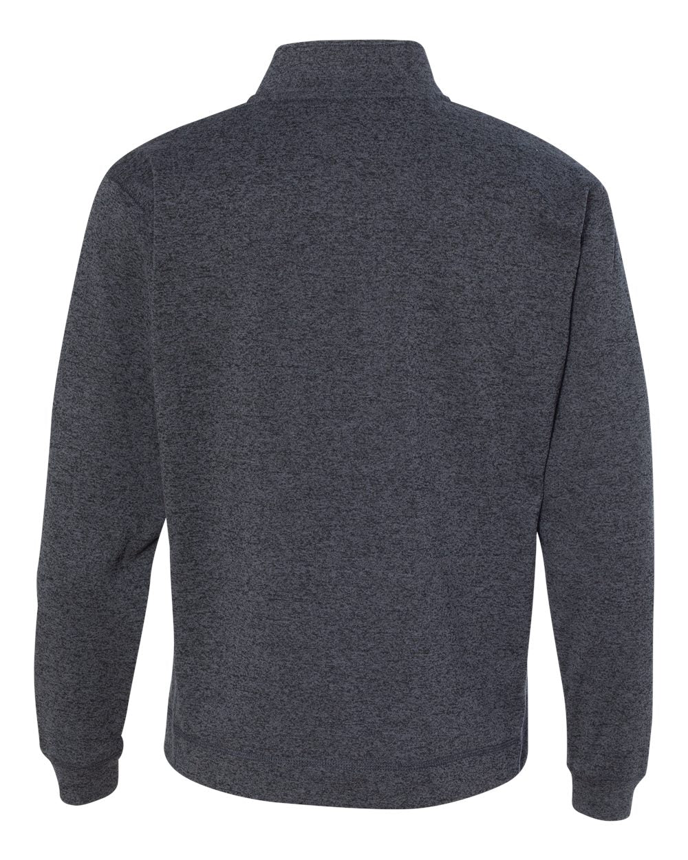 Front View of Onyx Fleck Cosmic Fleece Quarter-Zip Sweatshirt - 8614