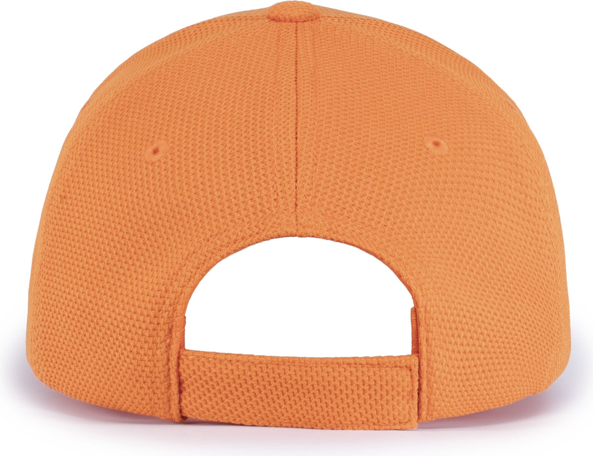 Rear View of ORANGE ADJUSTABLE WICKING MESH CAP