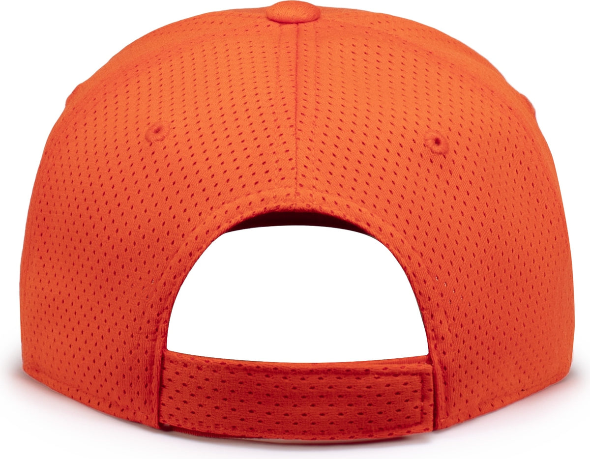 Rear View of ORANGE ATHLETIC MESH CAP