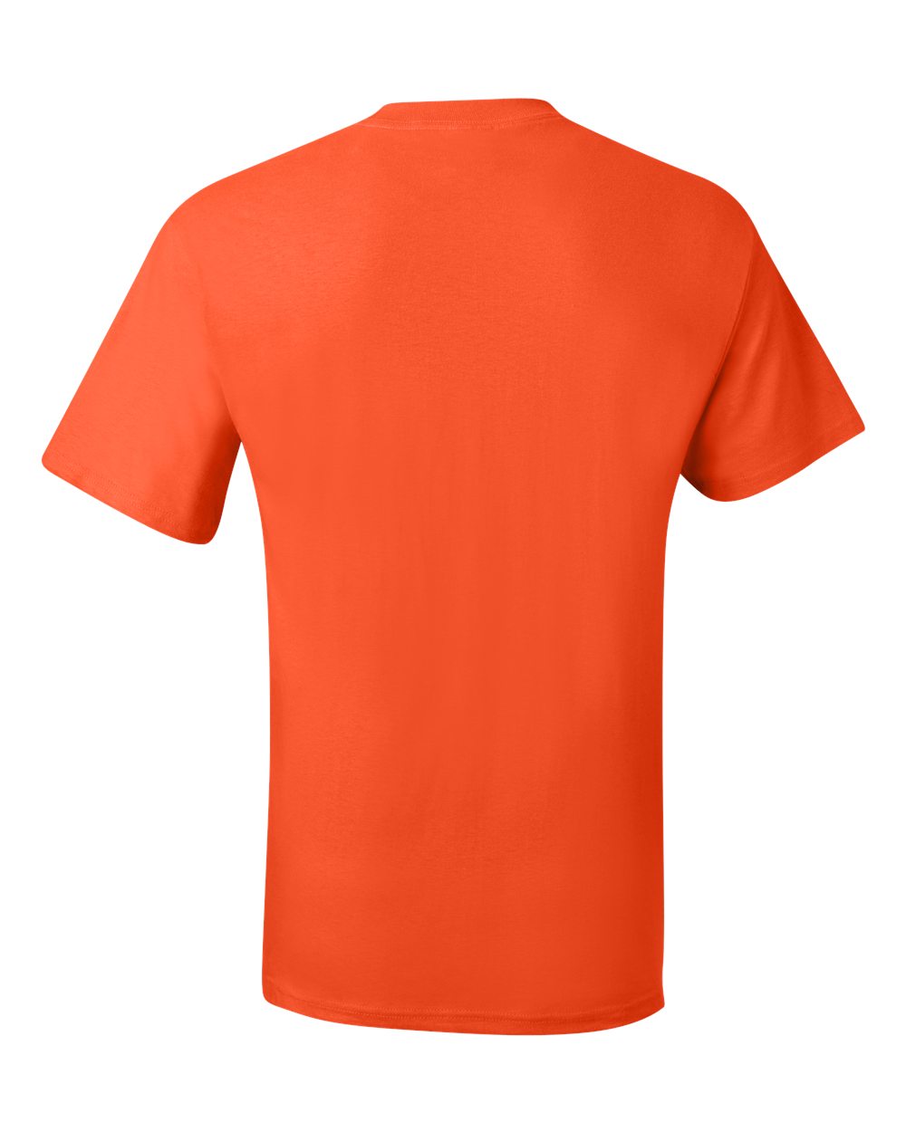 Rear View of Orange Beefy-T® Pocket T-Shirt - 5190