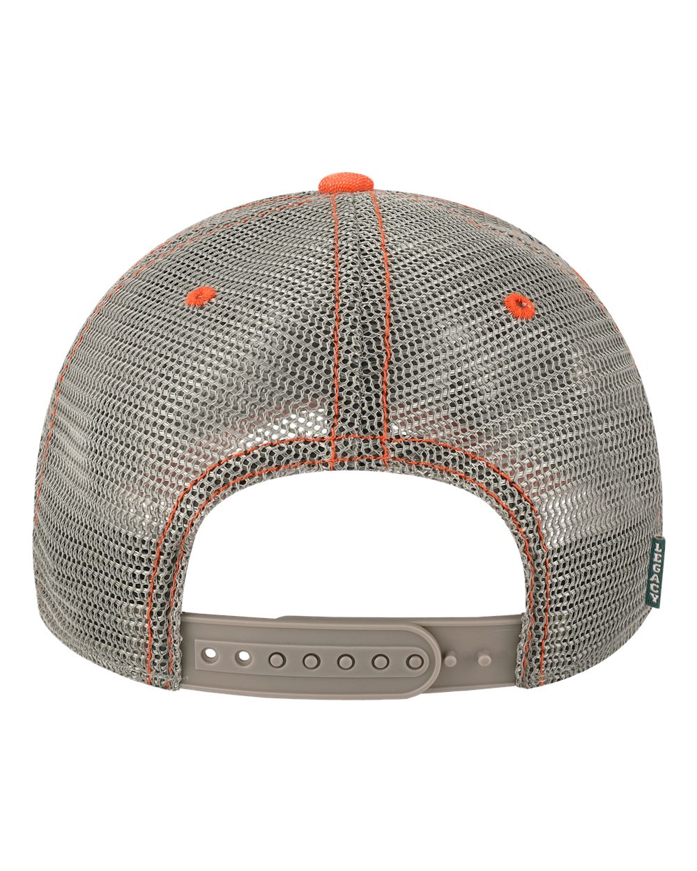 Rear View of Orange/ Grey Dashboard Trucker Cap - DTA