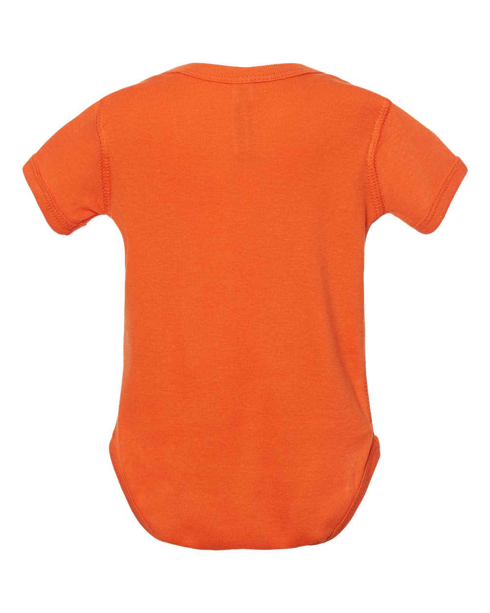 Front View of Orange Infant Baby Rib Bodysuit - 4400