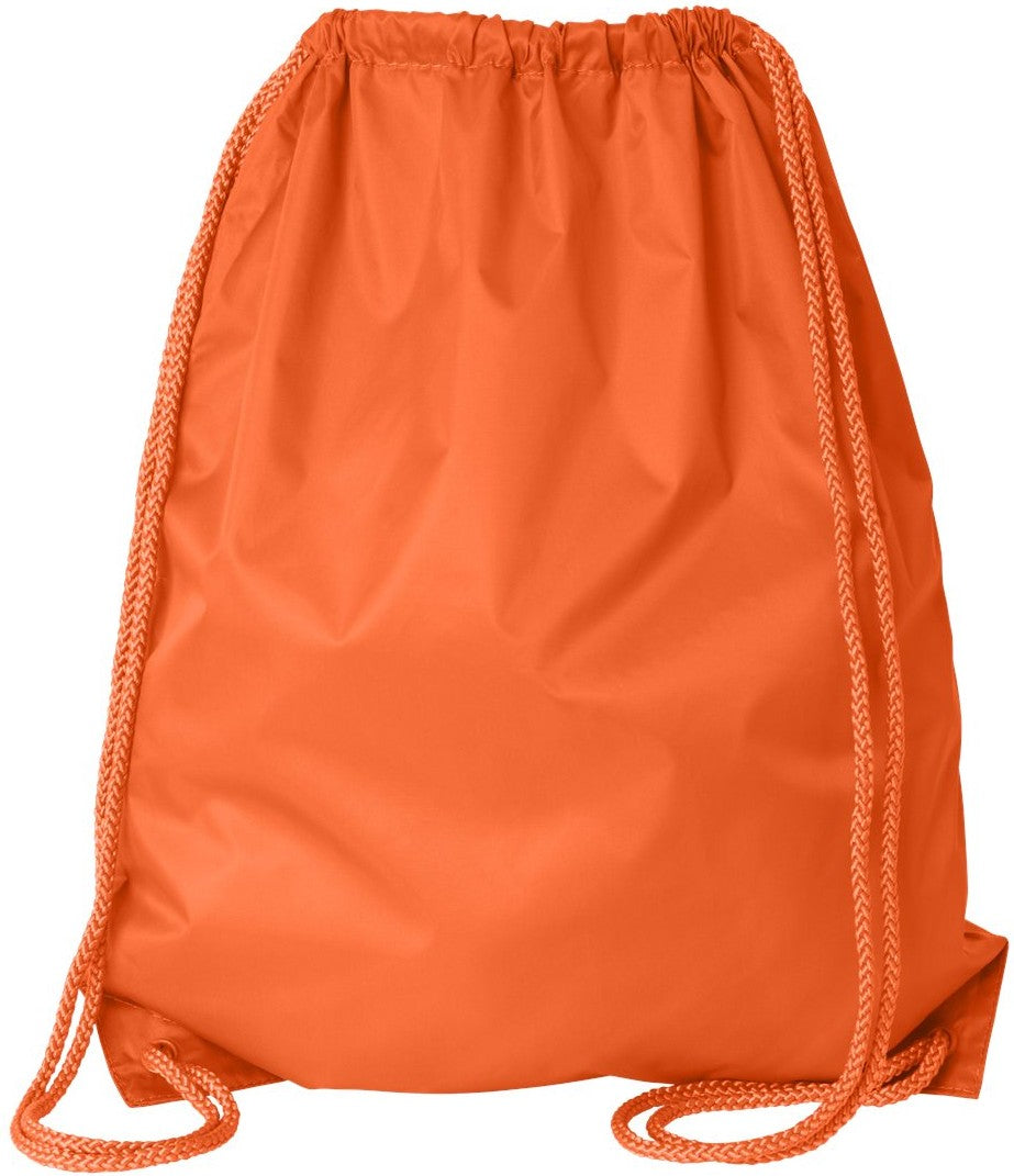 Front View of Orange Large Drawstring Pack with DUROcord - 8882