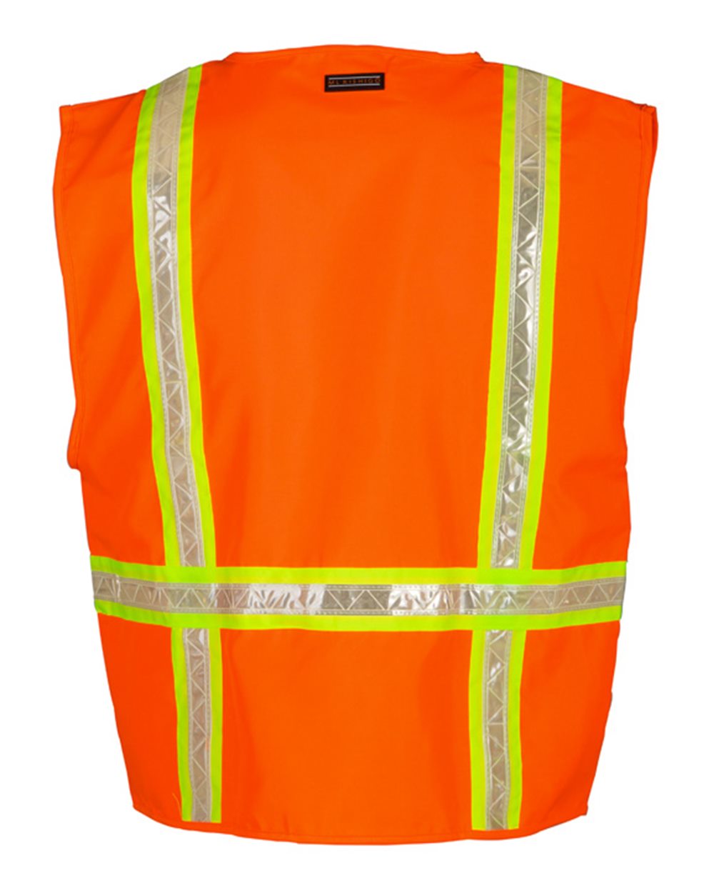 Rear View of Orange Multi-Pocket Surveyors Vest - 1091
