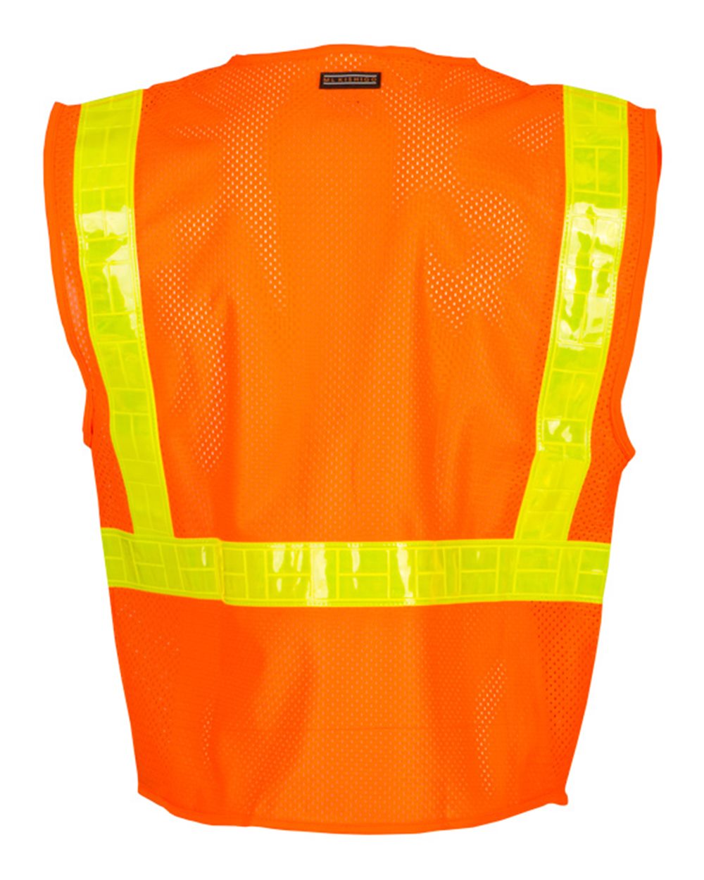 Rear View of Orange Oralite® All Mesh Vest - 1076-1077