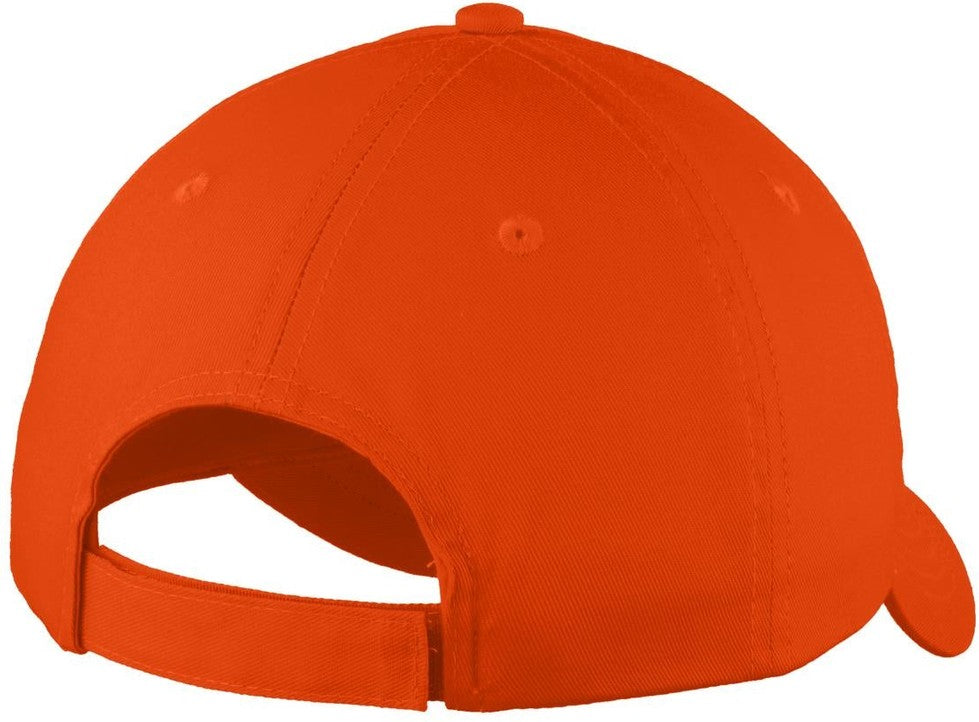 Orange Port Authority Six-Panel Unstructured Twill Cap. C914