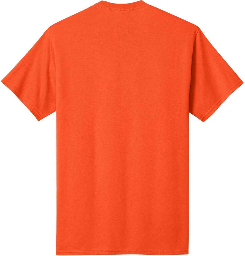 Rear View of Orange Port & Co Tall Core Cotton Tee PC54T
