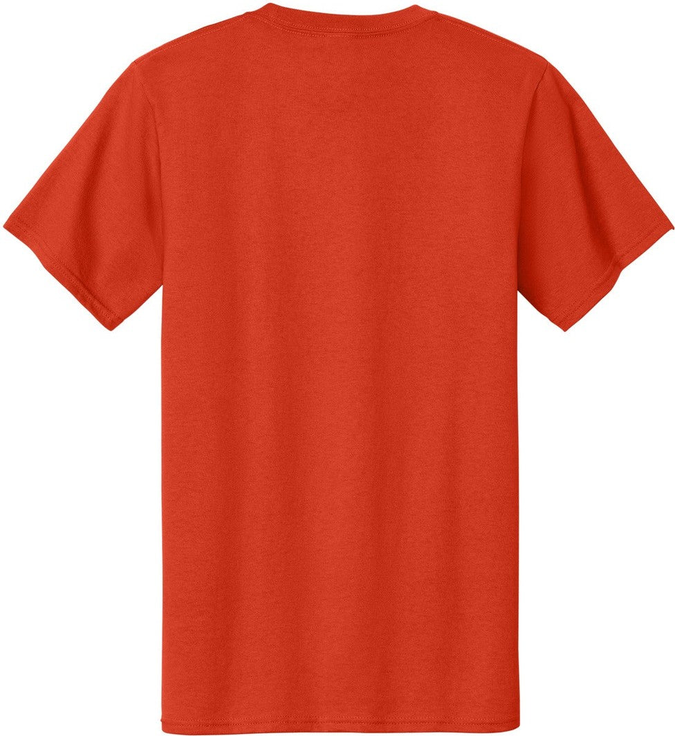 Front View of Orange Port & Co Tall Essential Tee. PC61T