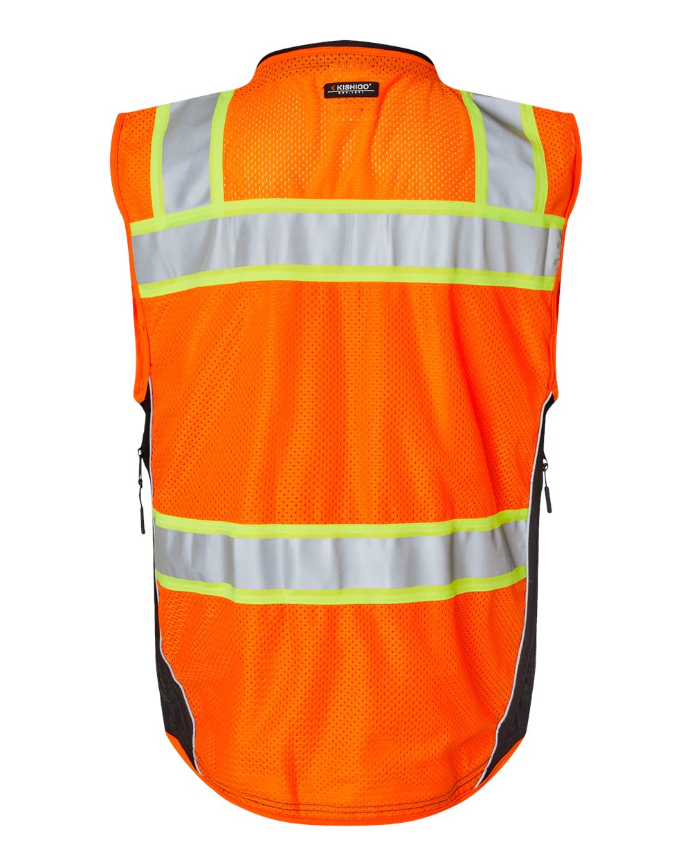 Front View of Orange Premium Black Series® Surveyors Vest - S5002-5003