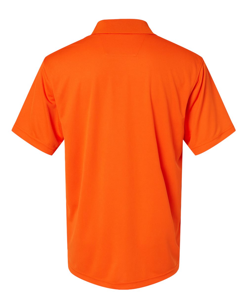 Front View of Orange Saratoga Performance Mini Mesh Polo - 100