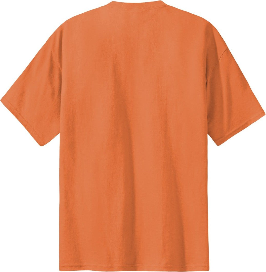 Rear View of Orange Sherbet Port & Co Essential Tee. PC61