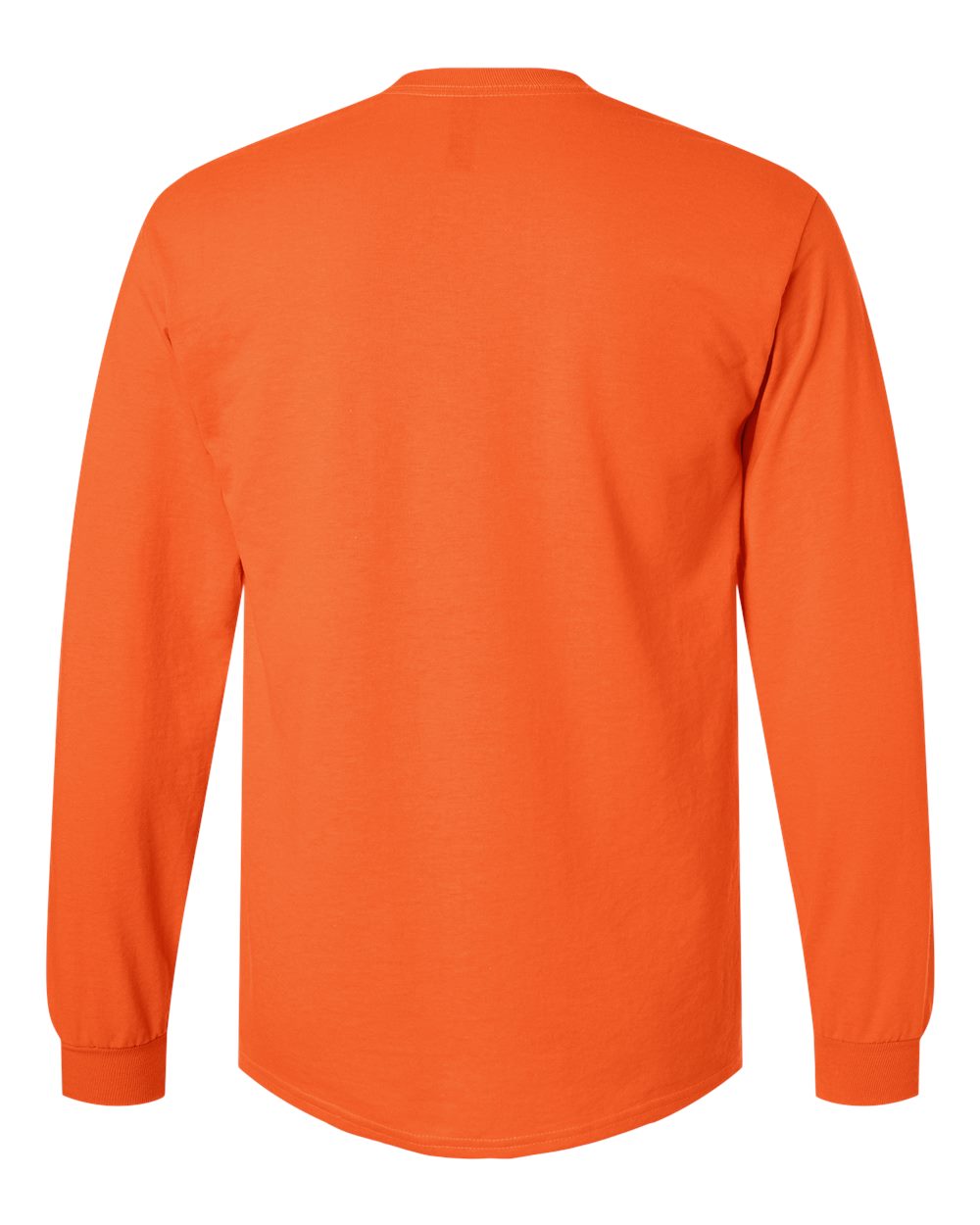 Front View of Orange Ultra Cotton® Long Sleeve T-Shirt - 2400