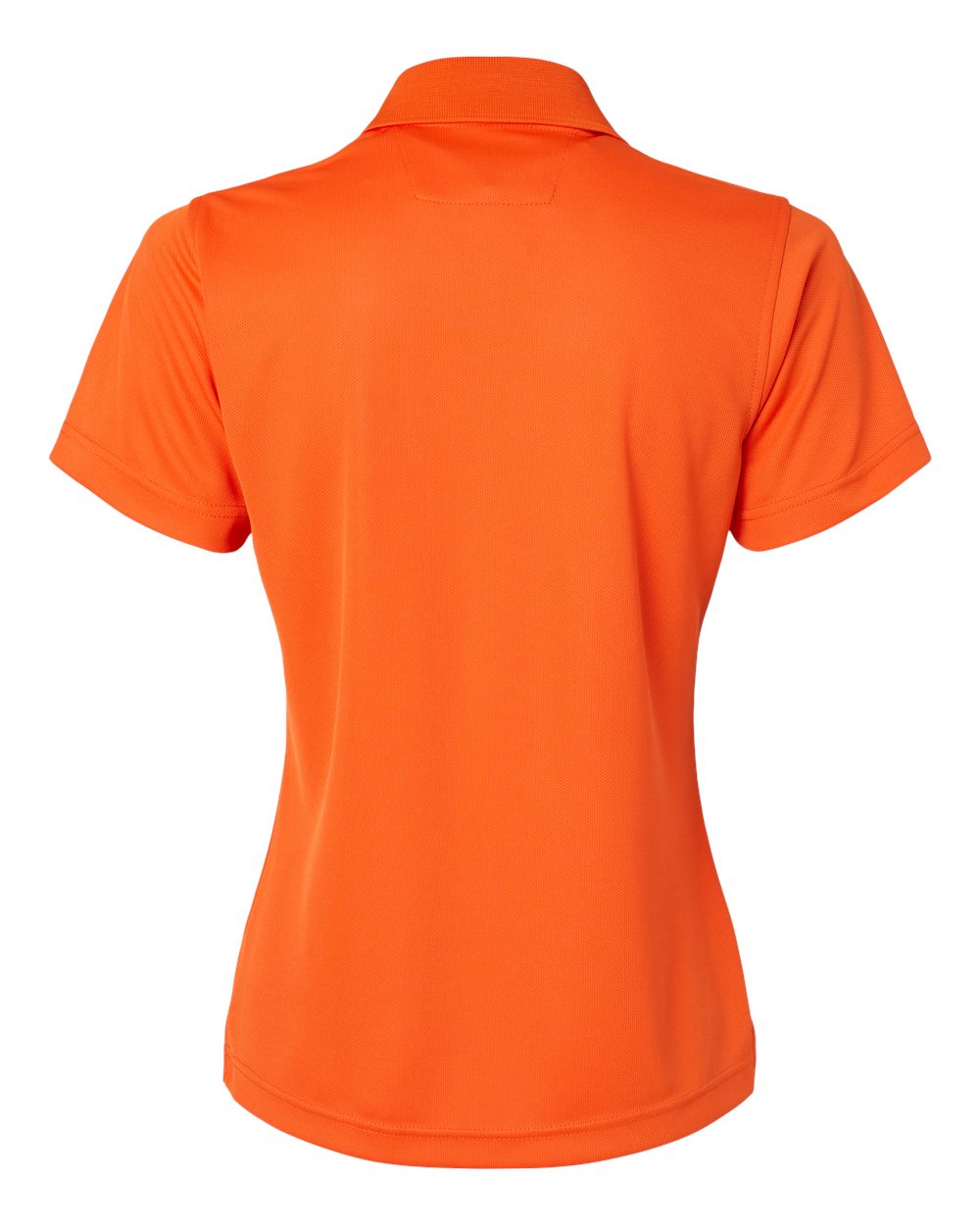 Front View of Orange Women's Saratoga Performance Mini Mesh Polo - 104