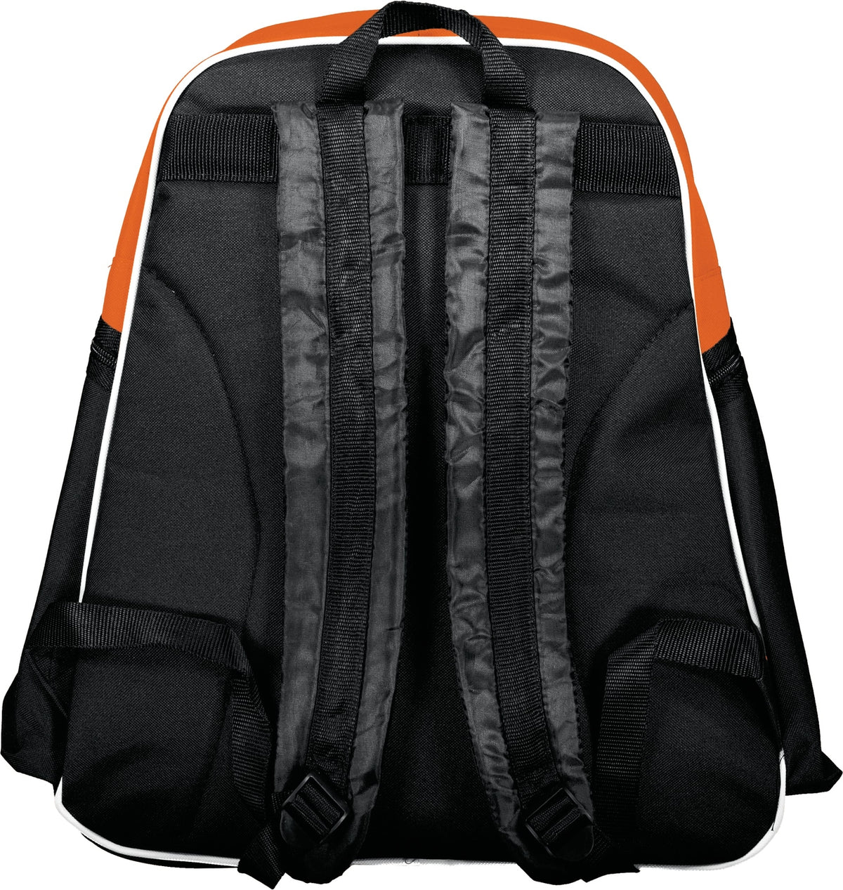 Rear View of ORANGE/BLACK/WHITE PLAYER BACKPACK