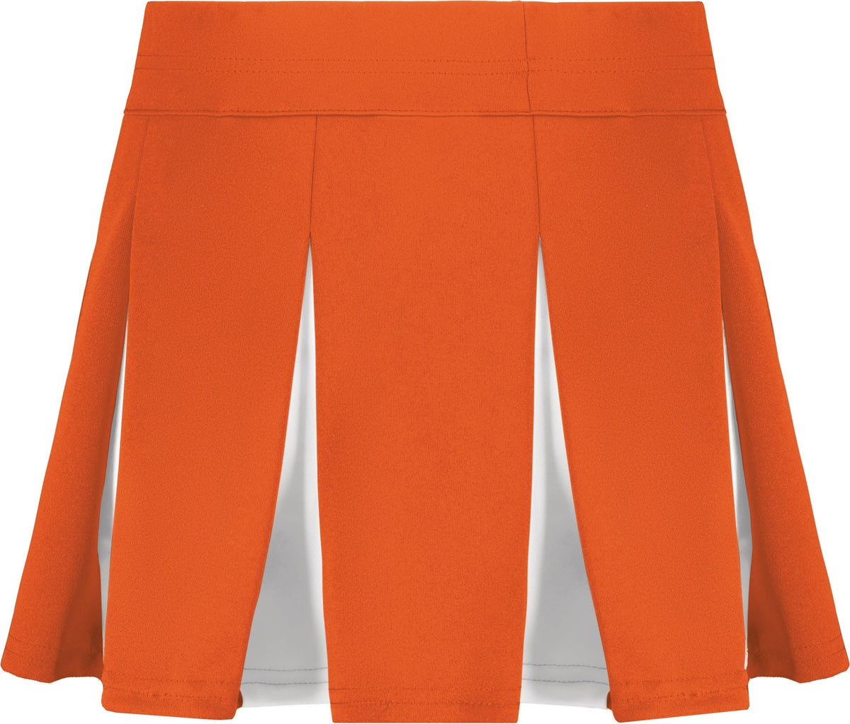 Rear View of ORANGE/WHITE GIRLS LIBERTY SKIRT