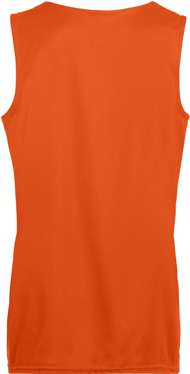 Rear View of ORANGE/WHITE LDS REVERSIBLE WICKING TANK