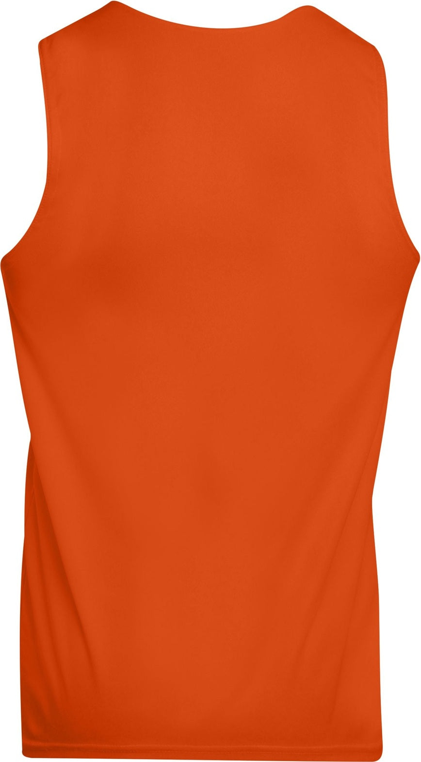 Rear View of ORANGE/WHITE REVERSIBLE WICKING TANK