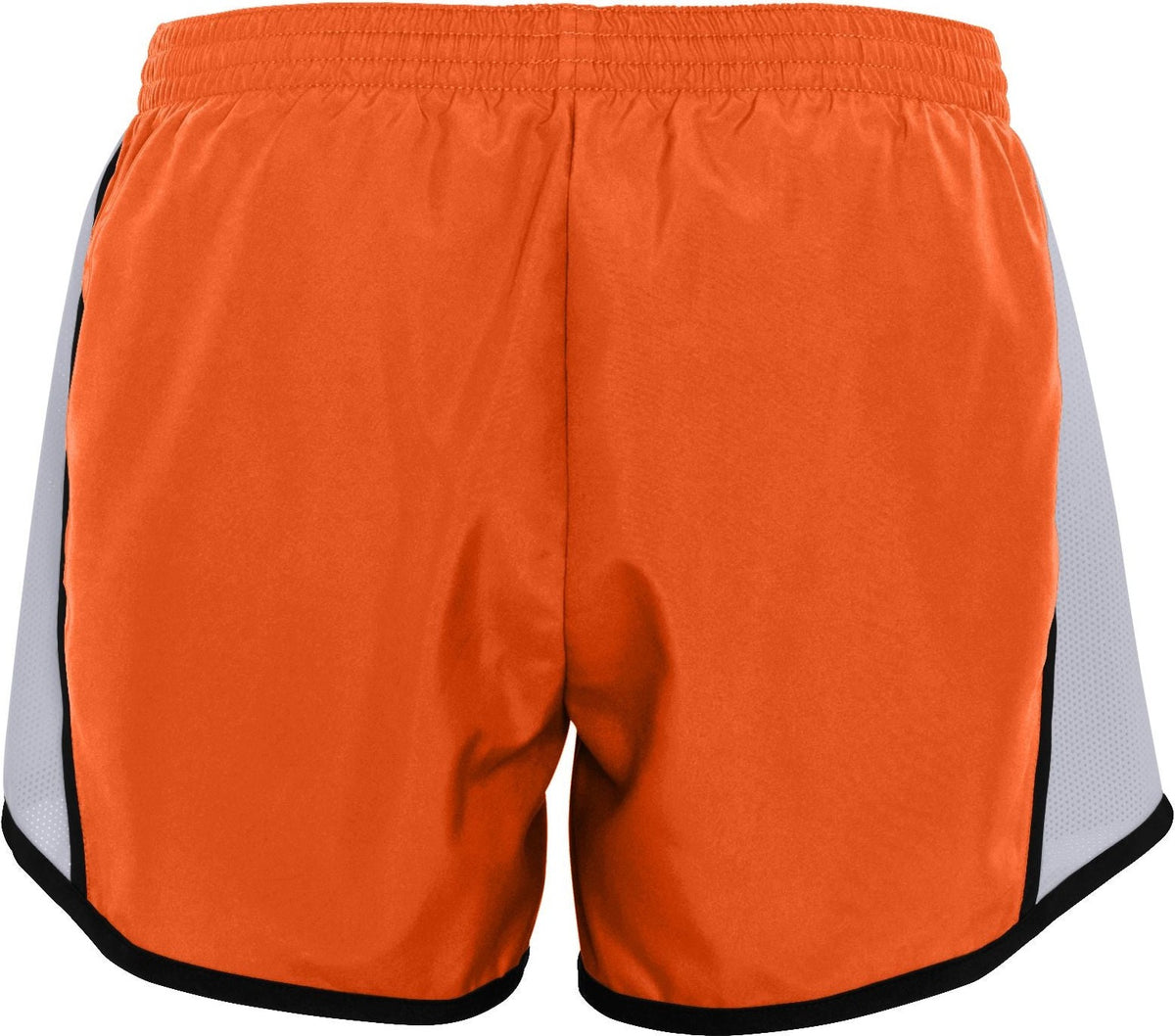 Rear View of ORANGE/WHITE/BLACK LDS JR FIT PULSE TEAM SHORT
