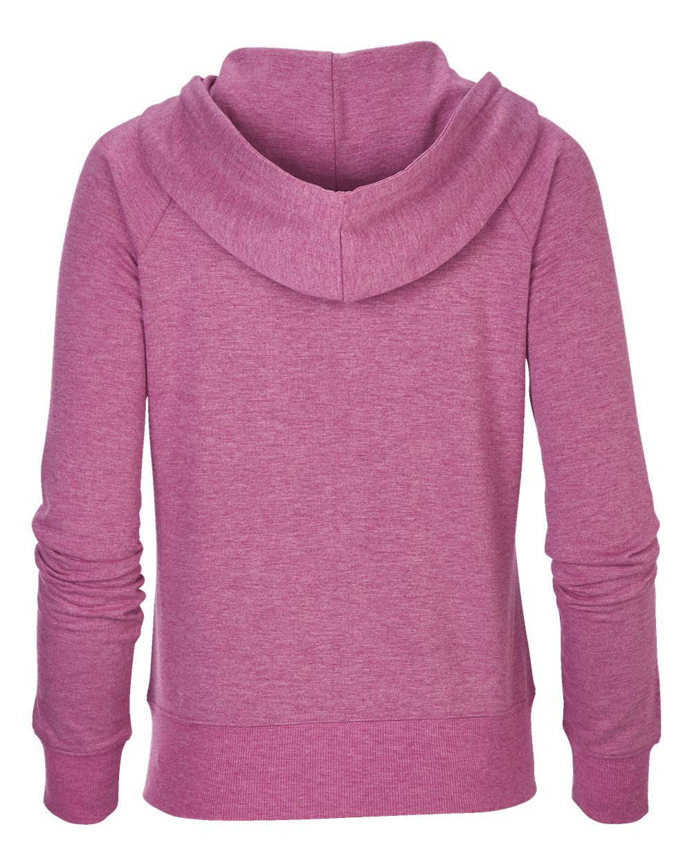 Front View of Orchid Heather Women's Dream Fleece Full-Zip Hooded Sweatshirt - BW5201