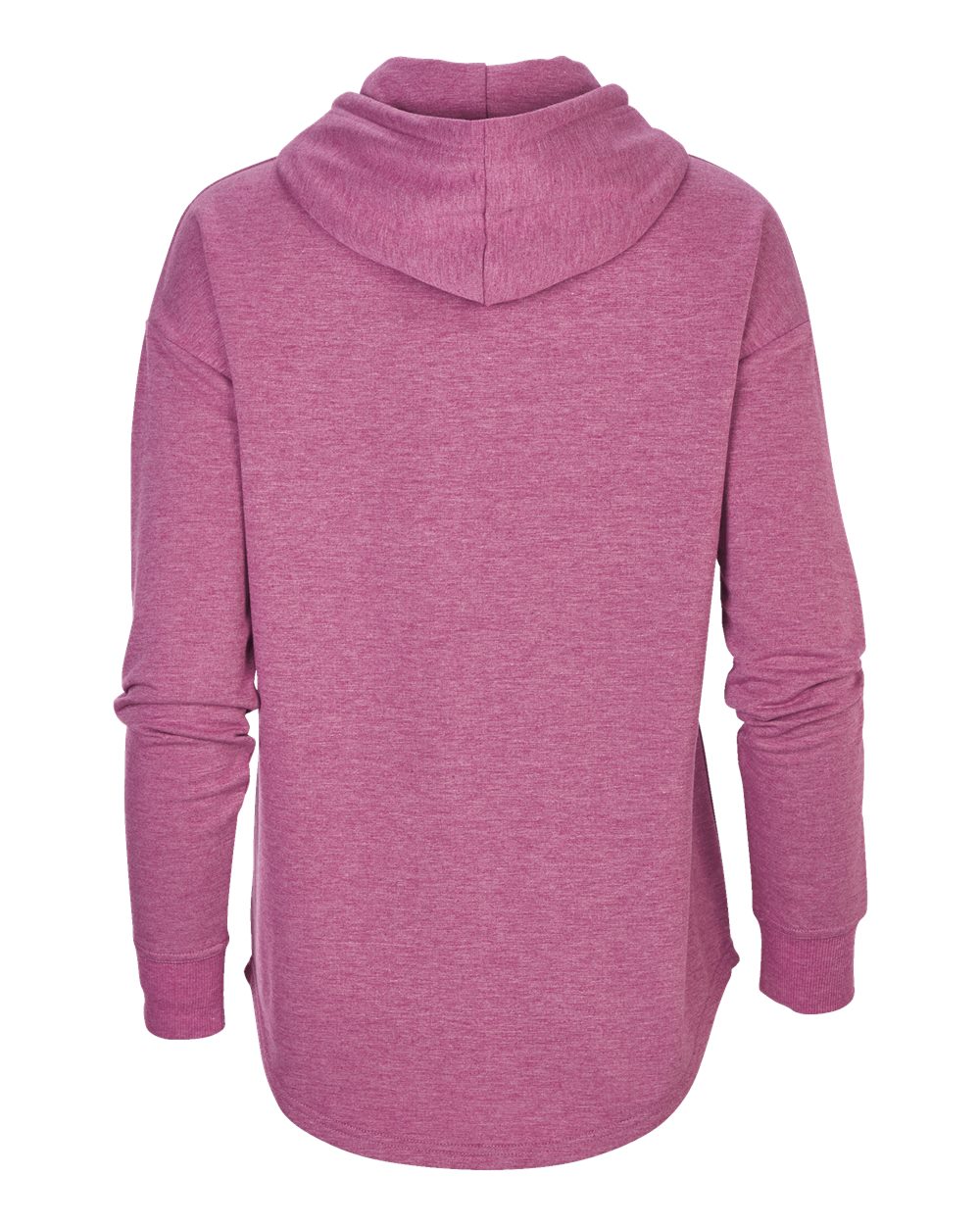 Front View of Orchid Heather Women's Dream Fleece Hooded Pullover - BW5301