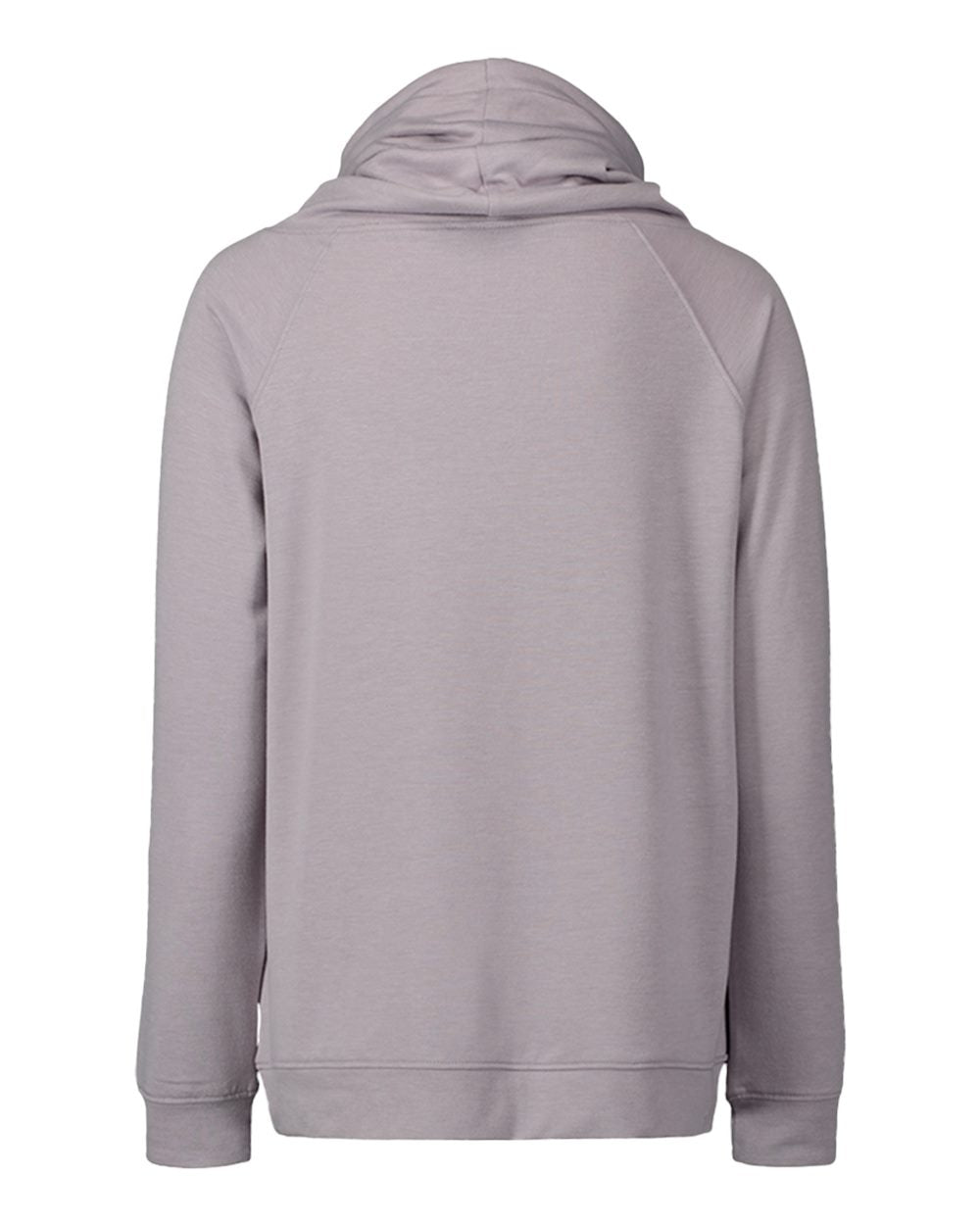 Rear View of Orchid Hush Women’s HeatLast™ Fleece Faux Cashmere Funnel Neck Sweatshirt - W18706