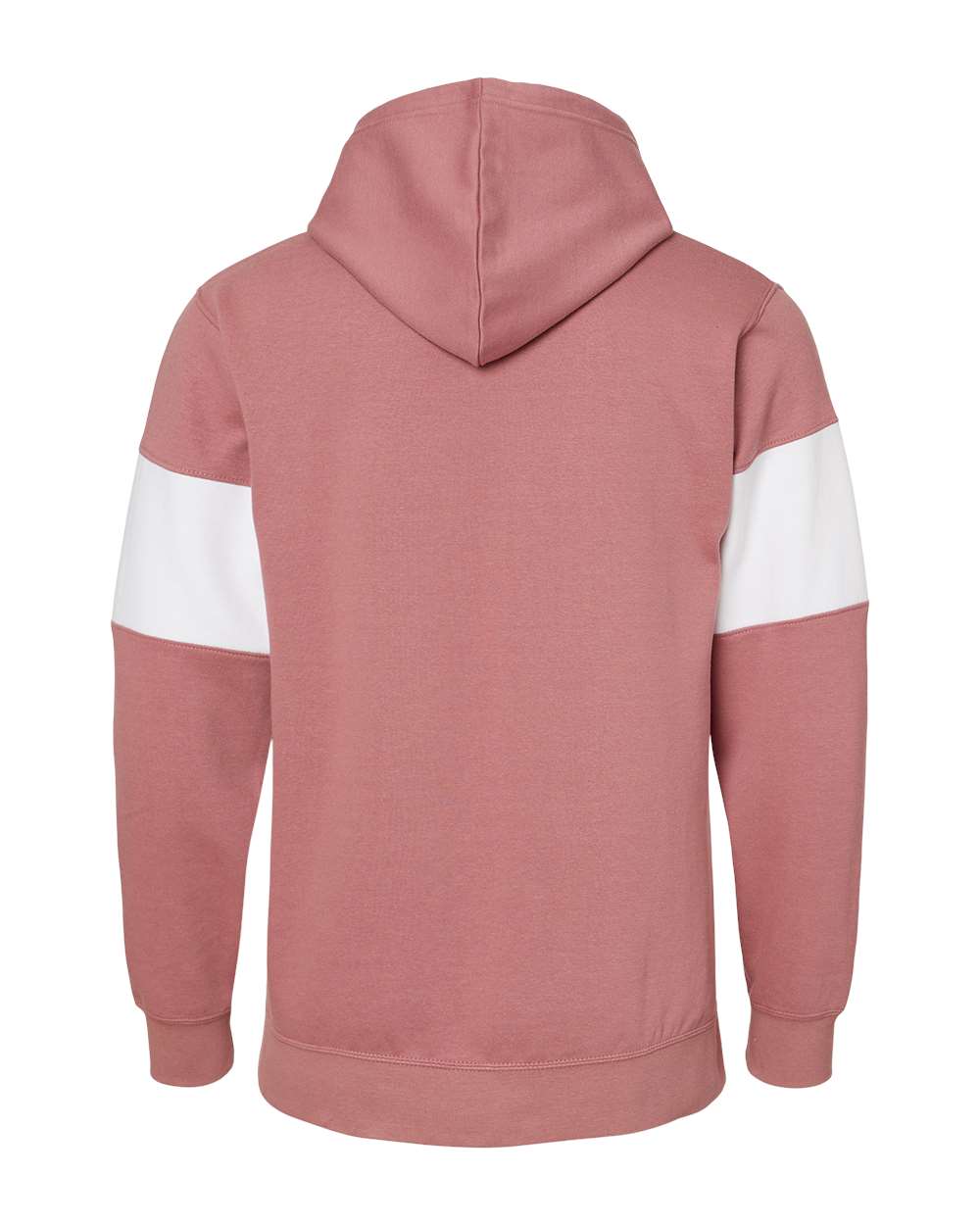 Rear View of Orchid Ice Classic Fleece Colorblocked Hooded Sweatshirt - 22709