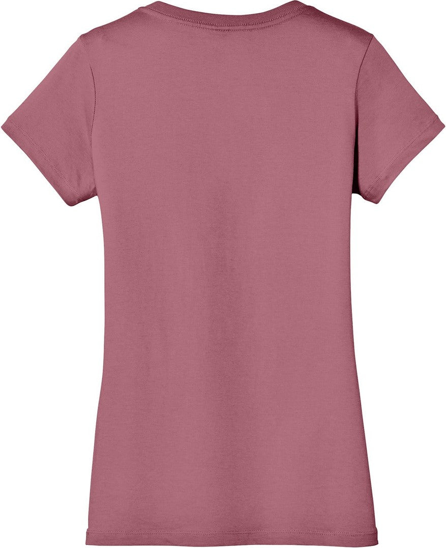 Rear View of OrchidHaze District - Women's Perfect Weight V-Neck Tee. DM1170L