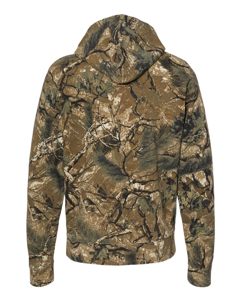 Rear View of Outdoor Camo Triblend Triblend Fleece Hooded Sweatshirt - 8871