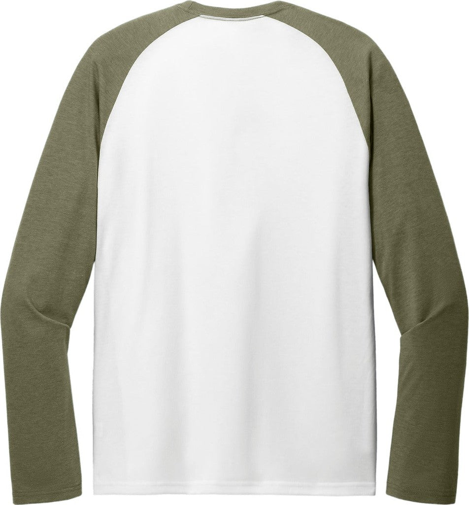 Rear View of OvUGn/BtW Allmade Unisex Tri-Blend Long Sleeve Colorblock Raglan AL6009